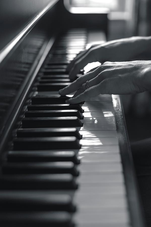 Playing Piano in Black and White Photograph by Lacy Wingard | Pixels