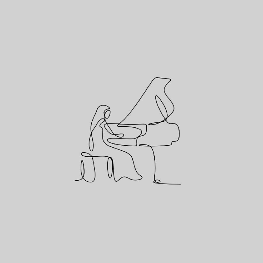 Playing piano line art Drawing by Stephanie Mwaniki - Fine Art America