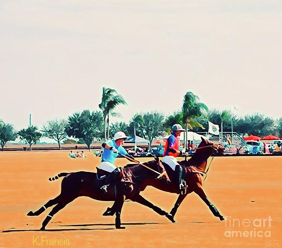 Playing Polo Photograph by Karen Francis