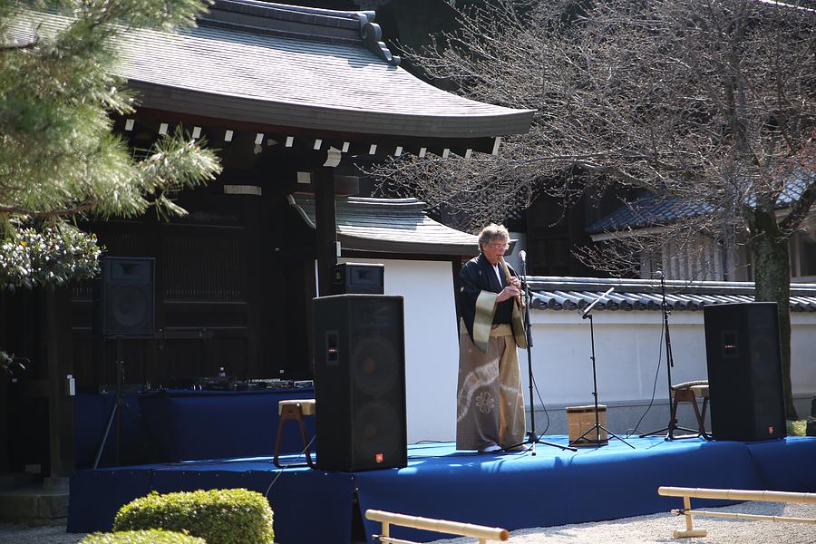 Playing Shakuhachi at stage Photograph by Joka2000