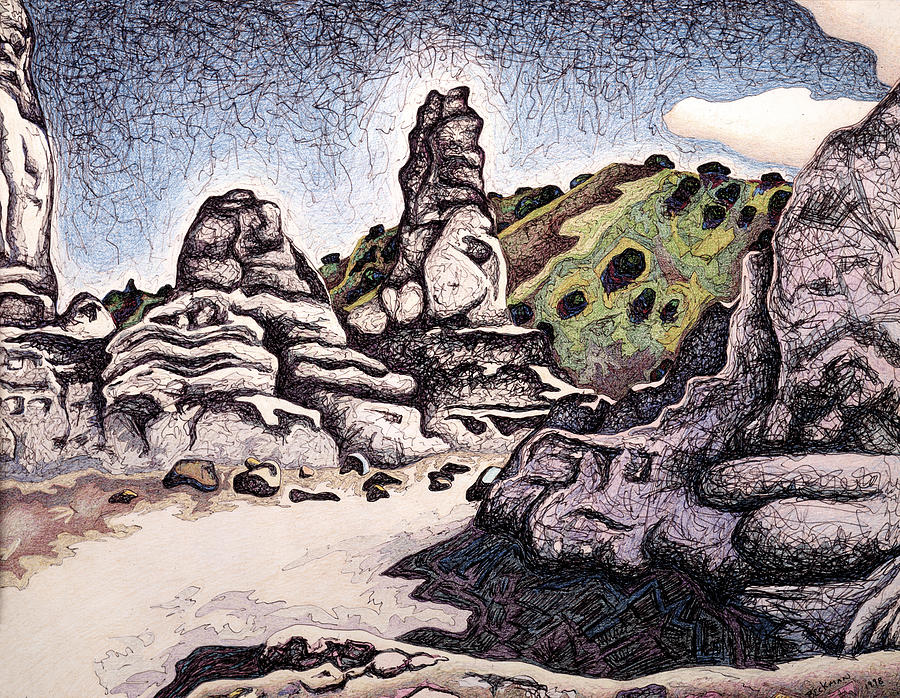 Badlands Mixed Media - Plaza Blanca Spire by Dale Beckman Badlands Mixed Media - Plaza Blanca Spire by Dale Beckman
