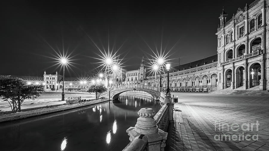 Plaza de Espana in Black and White Photograph by Henk Meijer Photography