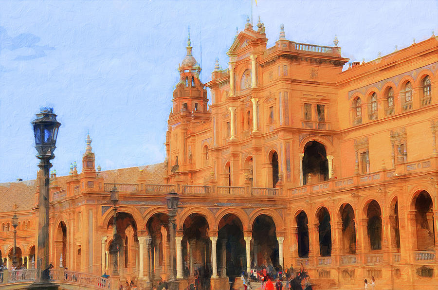 Plaza de Espana, Seville - 35 Painting by AM FineArtPrints
