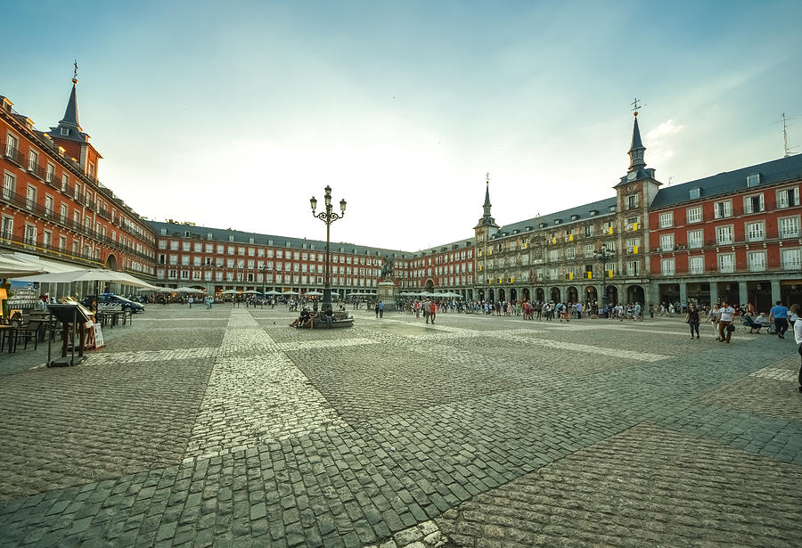 Plaza Mayor in Madrid at sunset, Spain Photograph by Sir Francis Canker Photography