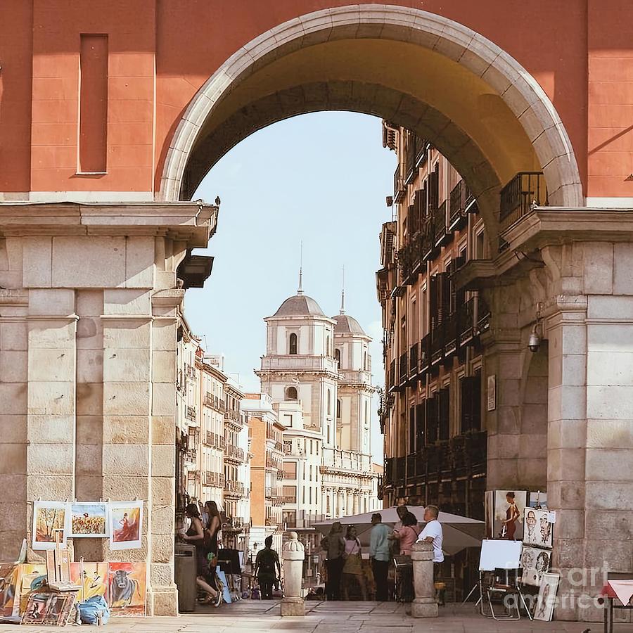 Plaza Mayor in Madrid Painting by Lola Yvette | Pixels