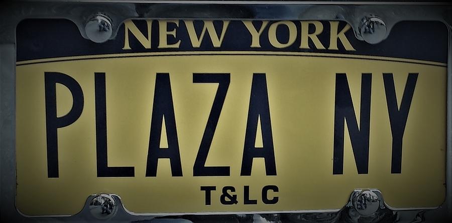 New York City Photograph - Plaza NY Limousine License Plate by Elizabeth Pennington