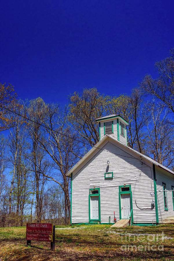 Pleasant Hill Church and Blue Sky Photograph by Thomas R Fletcher