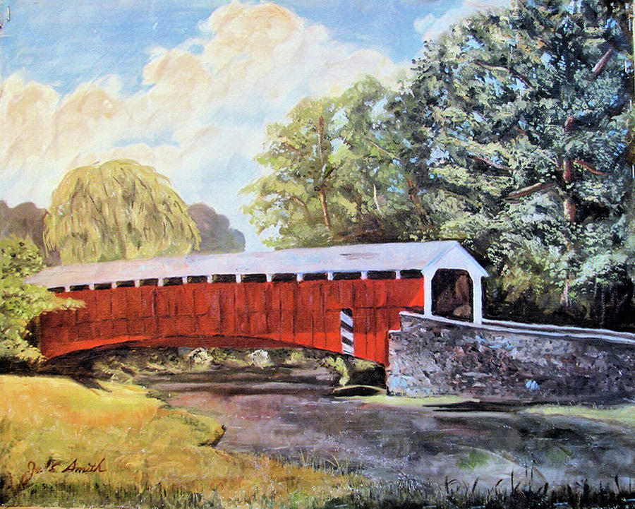 Pleasantville Bridge   Painting by Joel Smith