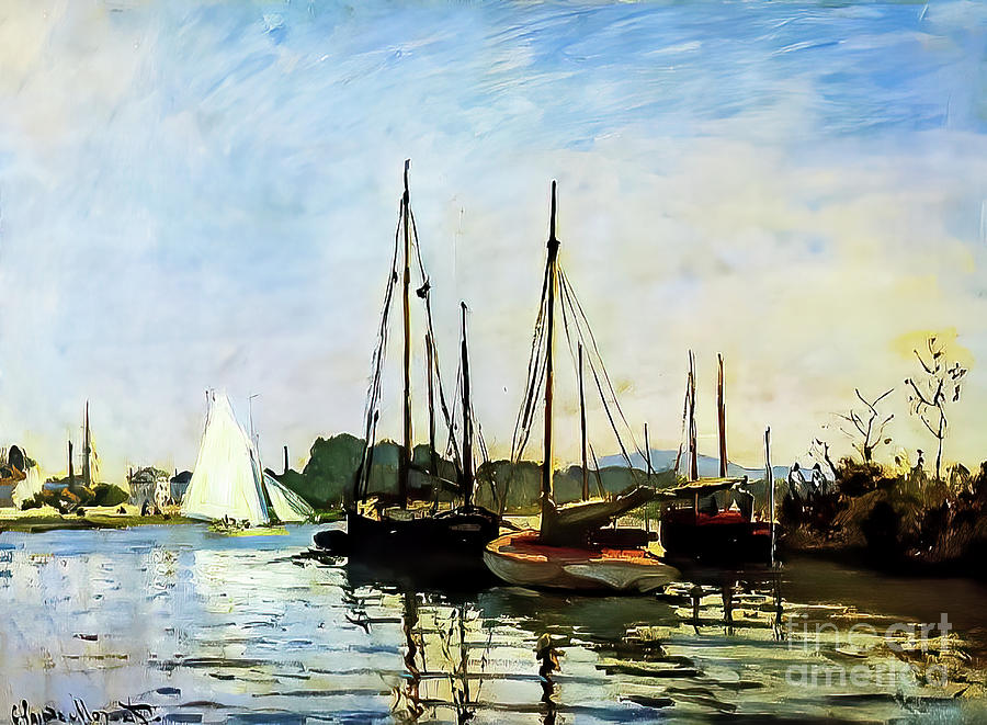 Pleasure Boats Argenteuil by Claude Monet 1873 Painting by Claude Monet