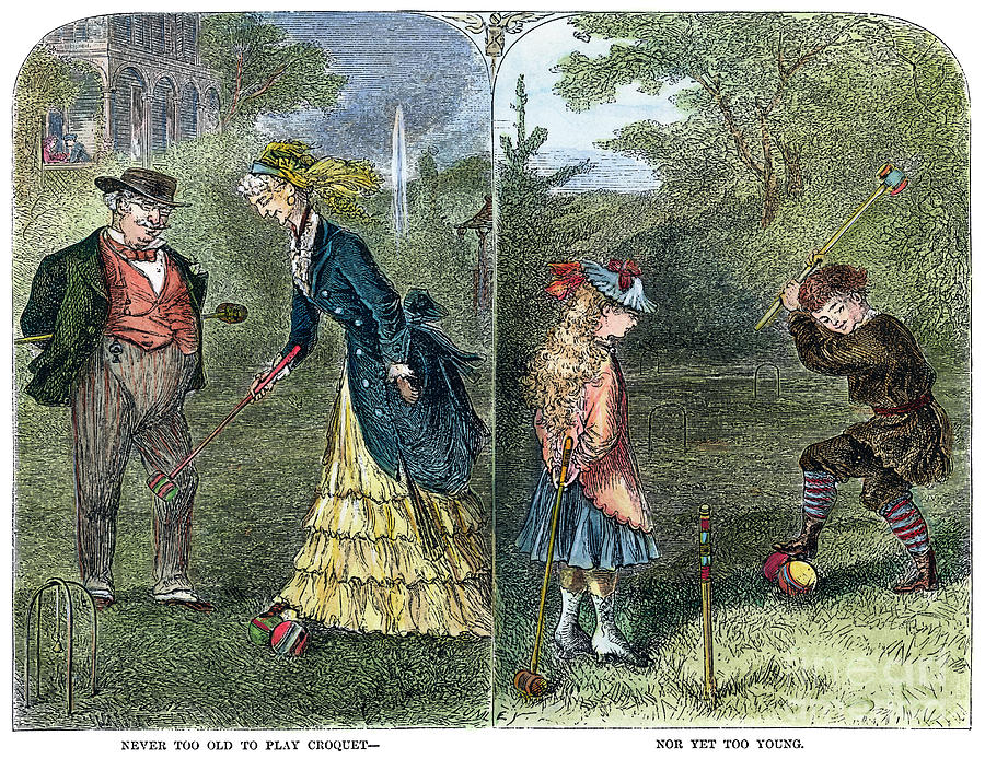 Pleasure Of Croquet, 1873 Photograph by Granger