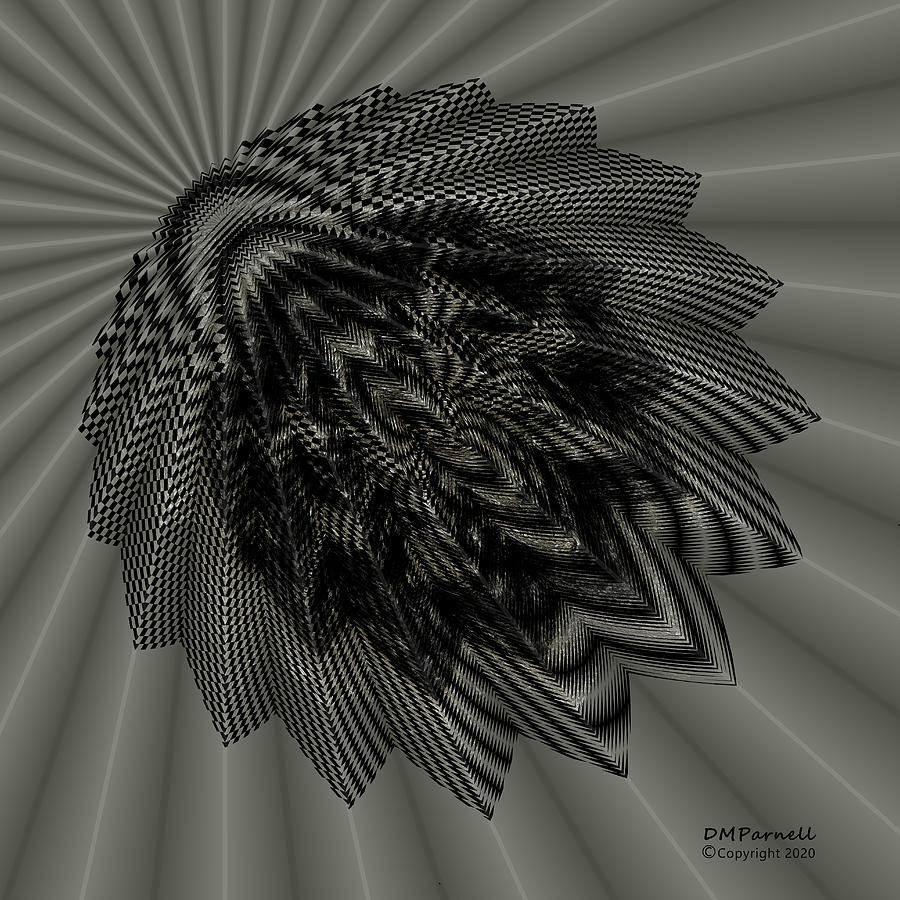 Pleated Hounds Tooth Fractals Digital Art by Diane Parnell