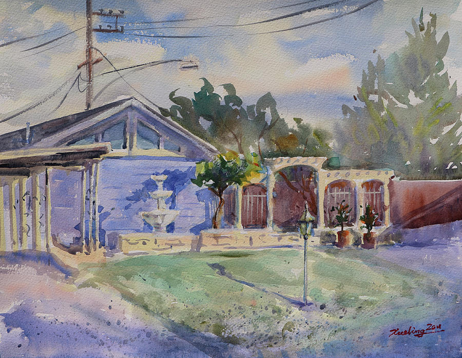 Plein Air at the Neighborhood Painting by Xueling Zou