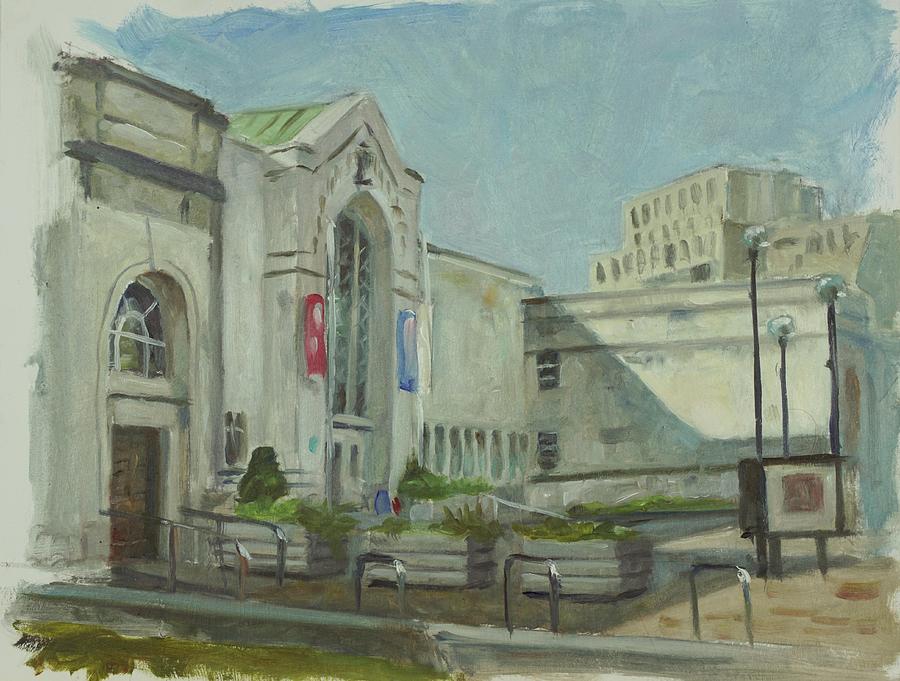Architecture Painting - Plein air painting 13 Southampton city art gallery by Martin Davey