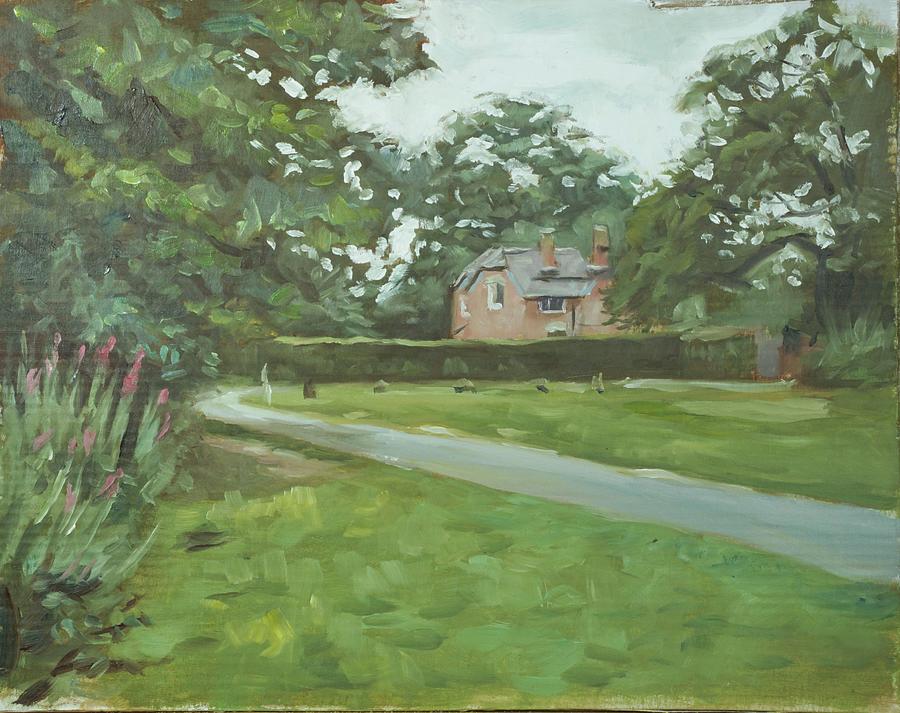 Plein air painting 36 gatekeepers cottage Southampton Painting by Martin Davey
