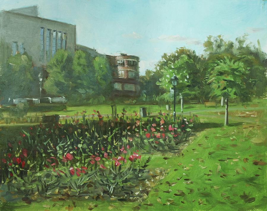 Plein air painting 45 St Andrews park Southampton Painting by Martin Davey