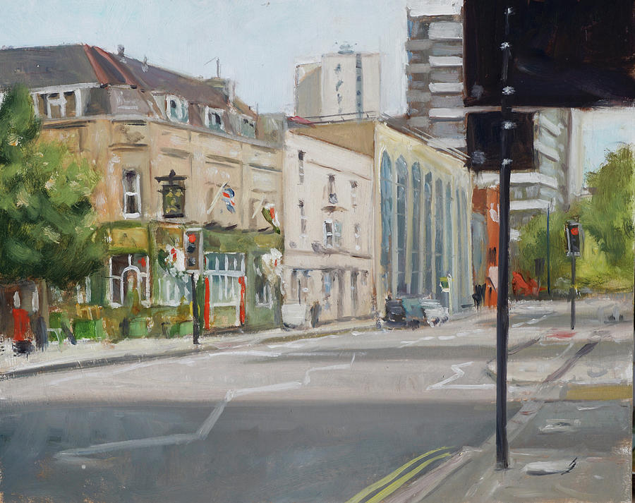 Architecture Painting - Plein air painting 69 Terminus Terrace Southampton by Martin Davey