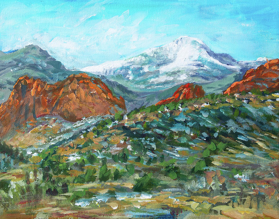 Plein Air Painting - Garden of the Gods Painting by Aaron Spong
