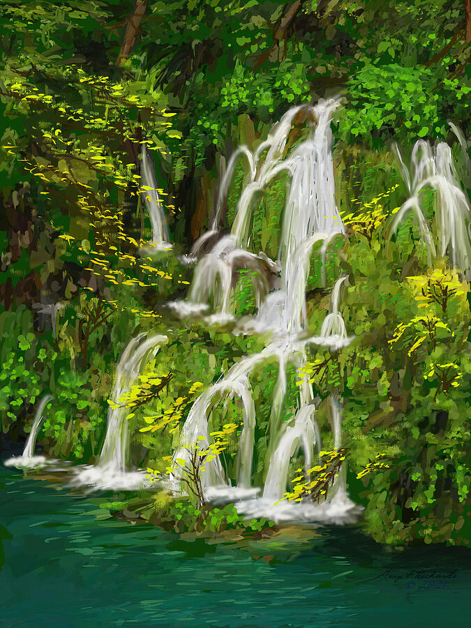 Plitvice Falls Detail Painting