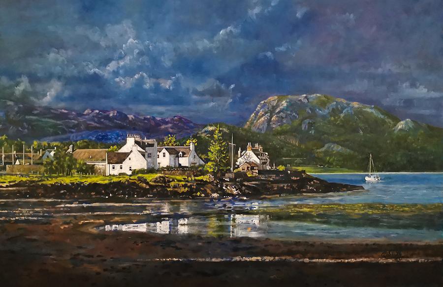 Plockton harbour, Scotland Painting by Raouf Oderuth