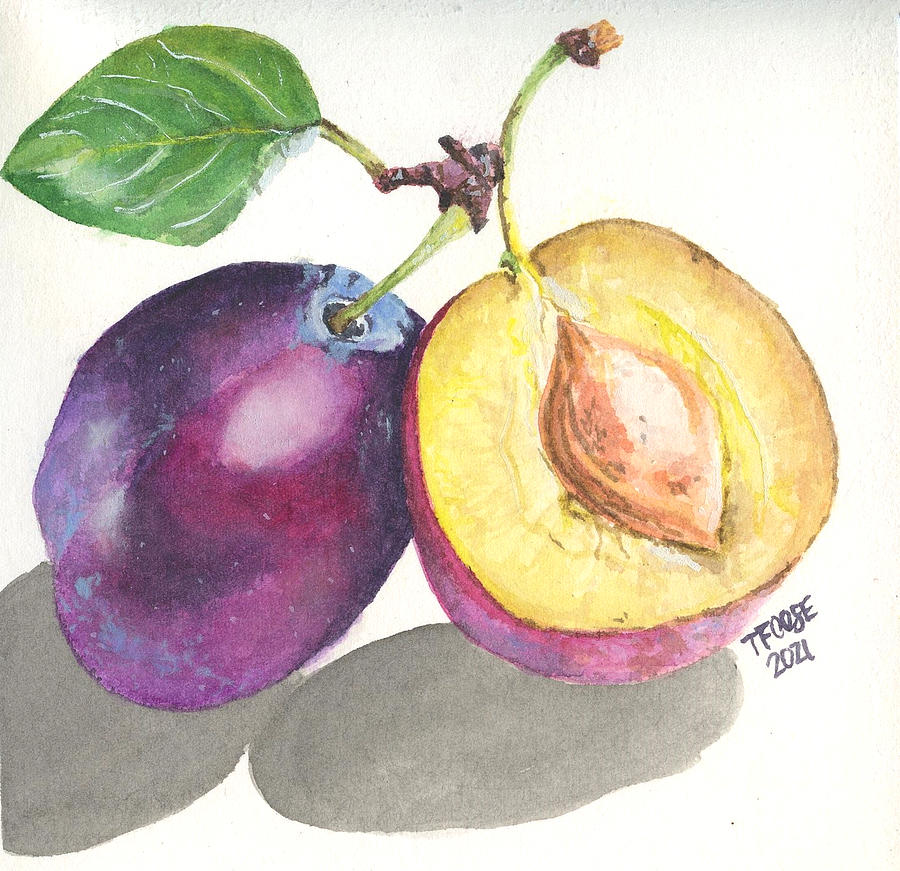Plum And A Half Painting