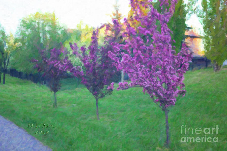 Crabapple V2 Painting by Donna L Munro