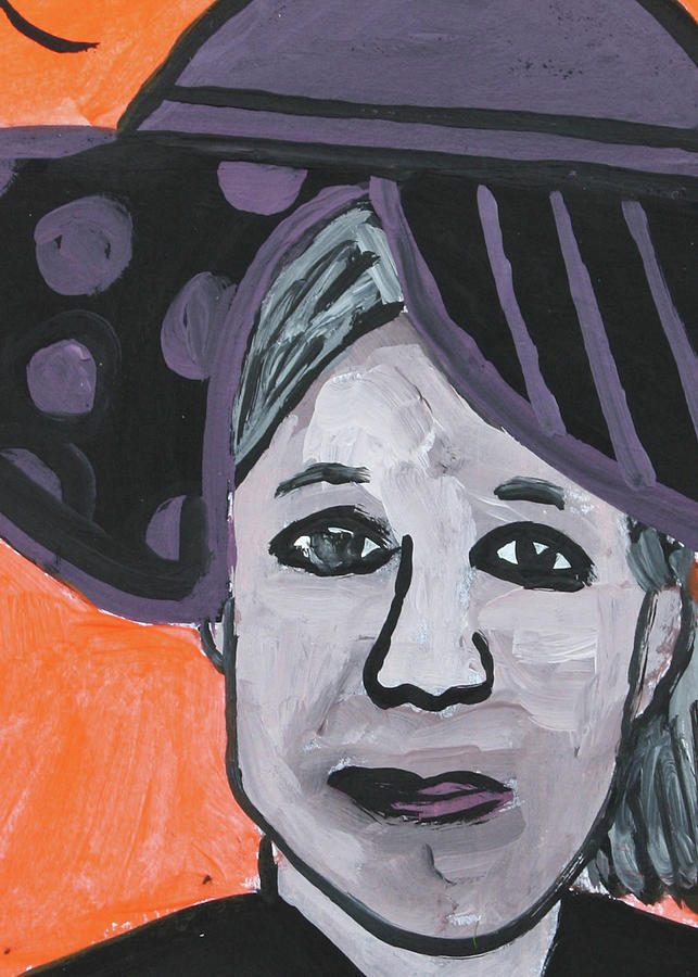 Altered Book Photograph - Plum Hat with Dots and Stripes by Janyce Boynton Altered Book Photograph - Plum Hat with Dots and Stripes by Janyce Boynton