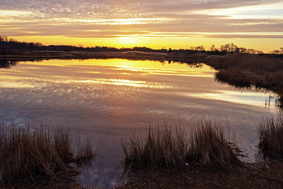 Plum Island Marsh Sunrise Newbury Massachusetts Photograph by Toby McGuire