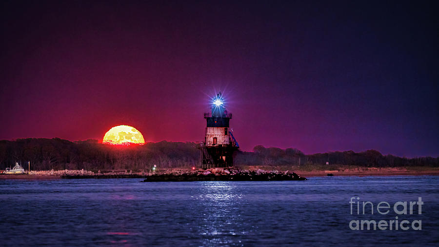 Plum Island Moonrise Photograph by Sean Mills