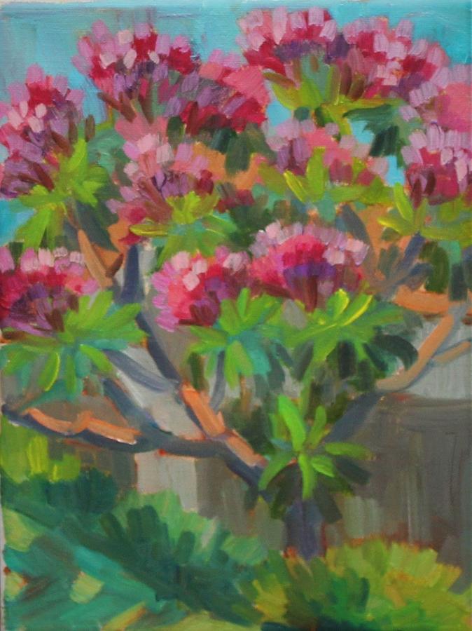 Landscape Painting - Plumeria Tree in Bloom by Diane McClary