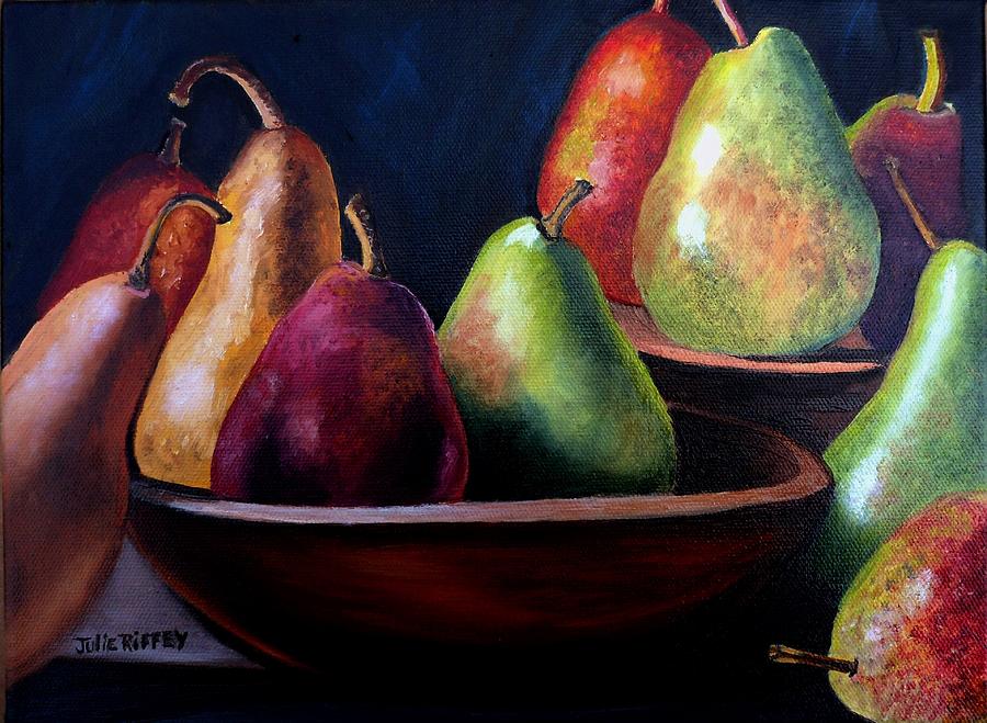 Plump Pears Painting by Julie Brugh Riffey