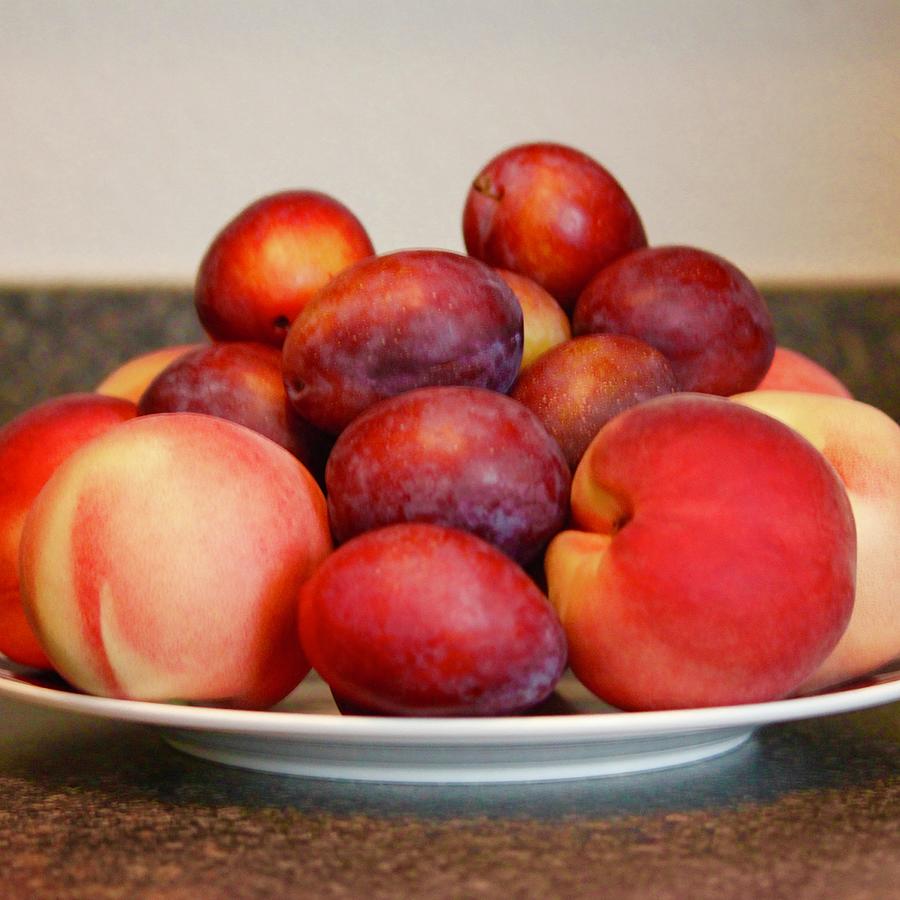  Plums and Peaches Photograph by Lorna Maza