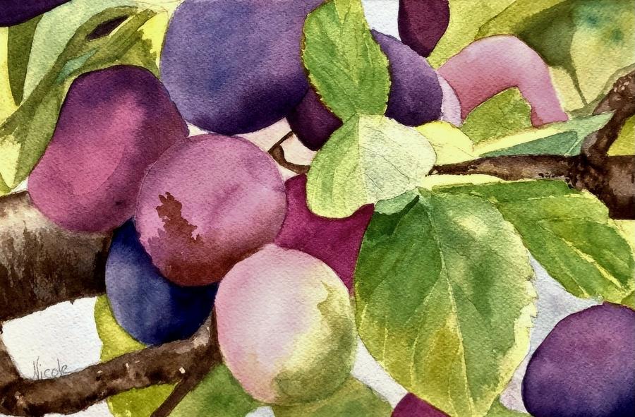 Plums For The Pudding Painting