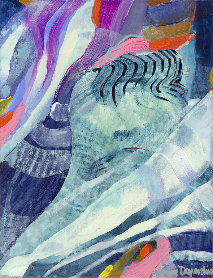 Abstract Painting - Plunge In by Claire Desjardins Abstract Painting - Plunge In by Claire Desjardins