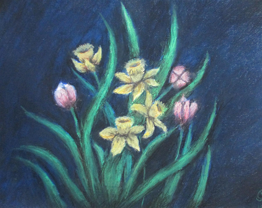 Plush Blooms Painting by Jen Shearer