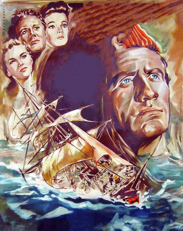 Plymouth Adventure, 1950, movie poster painting by Georg Schubert Painting by Stars on Art