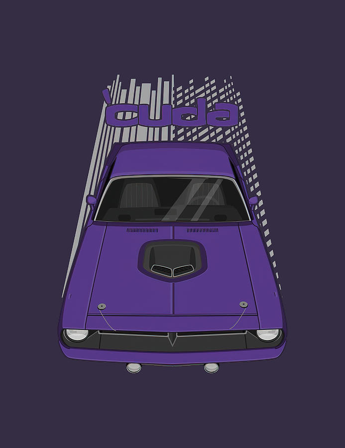 Plymouth Barracuda Hemi Cuda 1970 Plum Crazy Painting by Mohammed Clarke