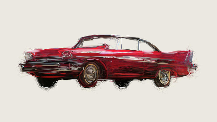 1958 plymouth fury drawing