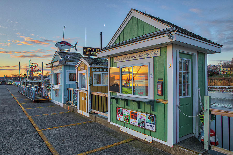 Plymouth Harbor Deep Sea Fishing Ticket Booths Photograph by Juergen Roth