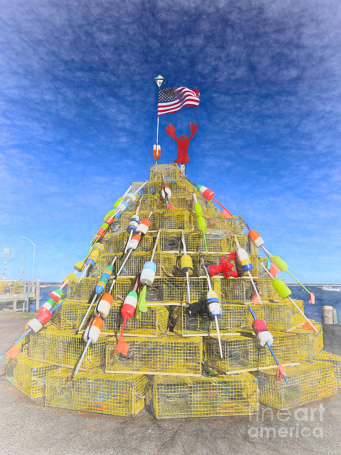 Plymouth lobster pot tree 2022 Photograph by Janice Drew