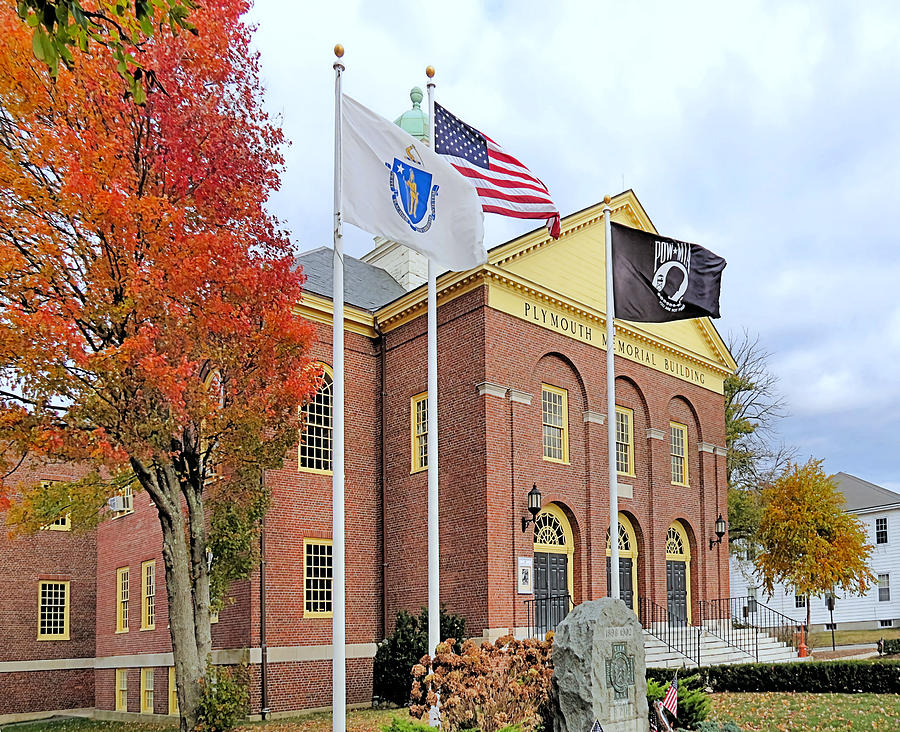 Fall Photograph - Plymouth Memorial Hall by Janice Drew