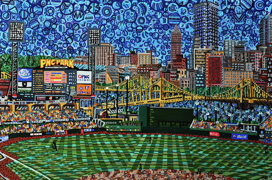 PNC Park - Downtown Pittsburgh Painting by Micah Mullen