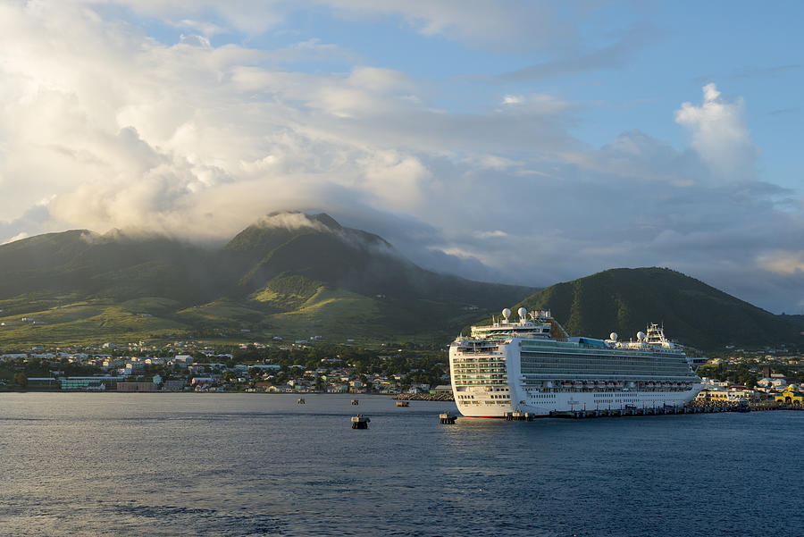 P&O Cruises Ventura at St. Kitts Photograph by Joel Carillet