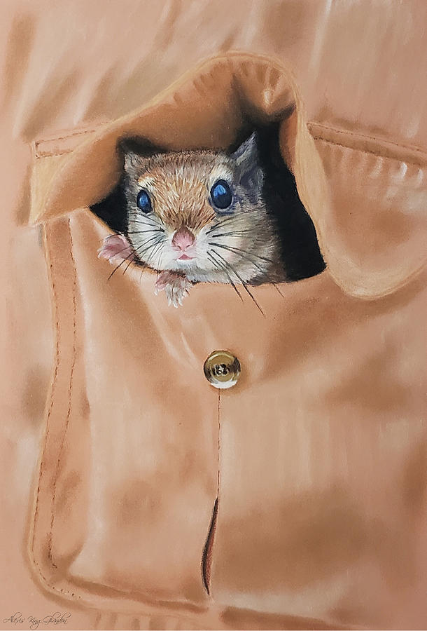 Pocket Pet- Southern Flying Squirrel  Painting by Alexis King-Glandon