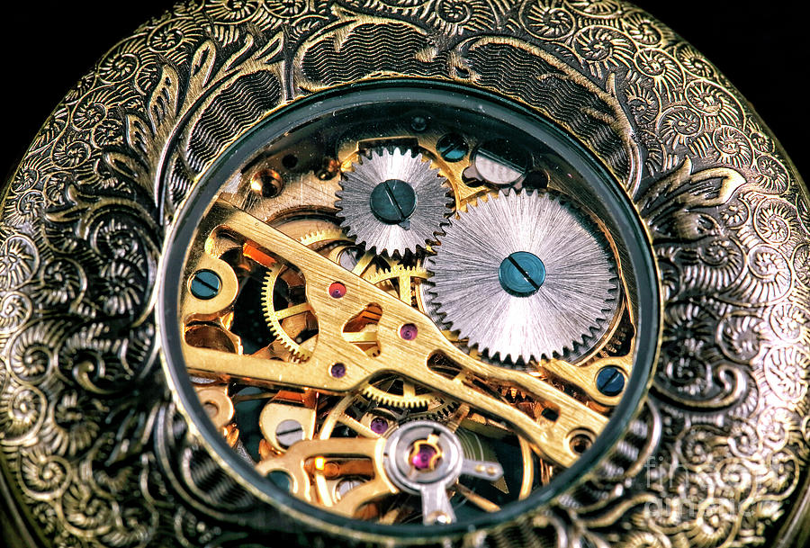 Pocket Watch Gears Photograph by John Rizzuto