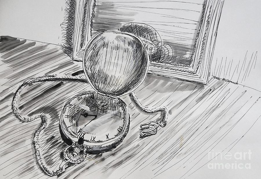 Pocket Watch Drawing by James McCormack