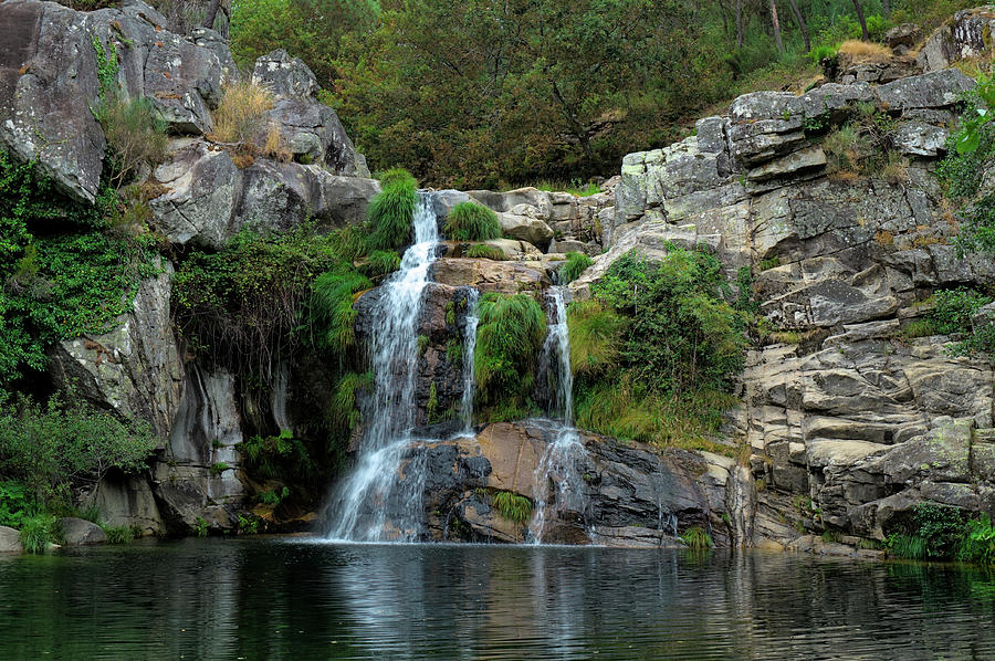Poco Negro waterfall in Carvalhais Photograph by Angelo DeVal