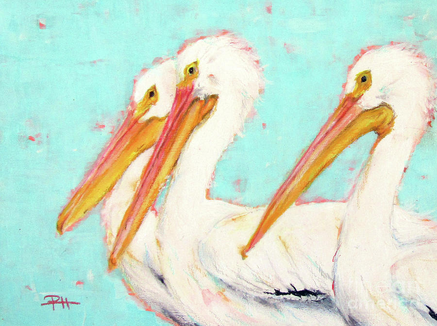 Pod of Pelicans Painting by Patricia Henderson