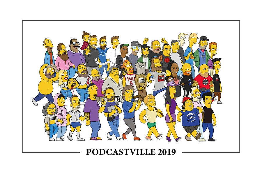 Podcastville 2019 Digital Art by Theo Von