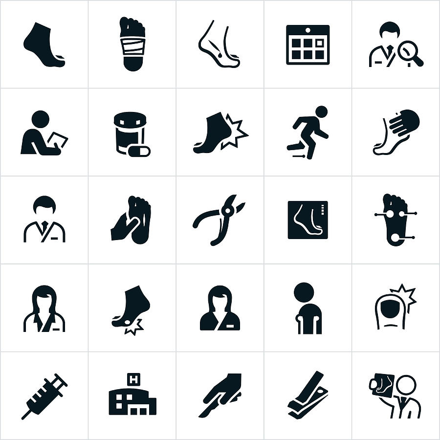 Podiatry Icons Drawing by Appleuzr