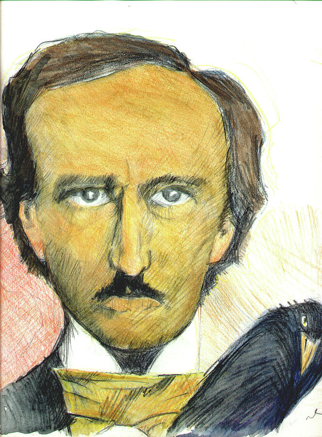 POE Nevermore Drawing by Joel Keener POE Nevermore Drawing by Joel Keener